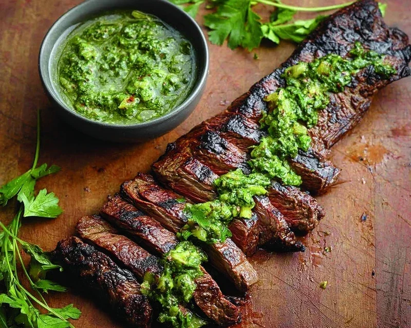 Skirt Steak Marinade Recipe with Chimichurri Recipe