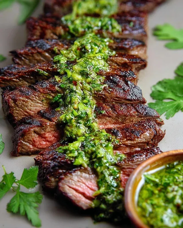 Skirt Steak Marinade Recipe with Chimichurri Recipe