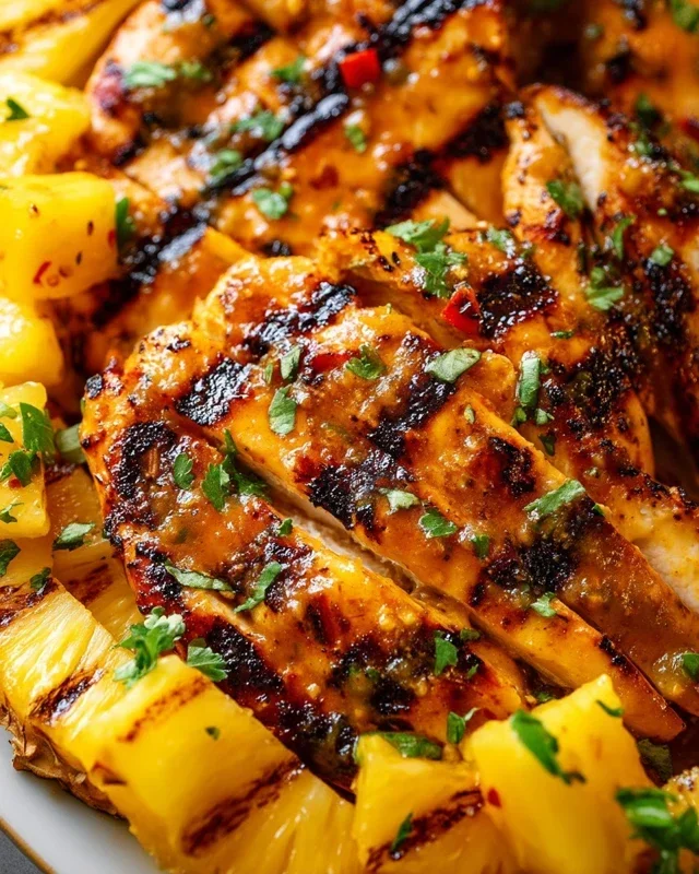 Grilled Mango Pineapple Chicken