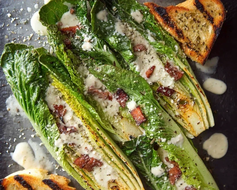 Grilled Romaine Caesar Salad Recipe
