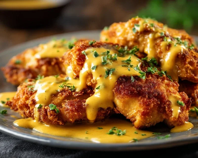 Pretzel Chicken with Mustard-Cheddar Sauce: An Amazing Ultimate Recipe