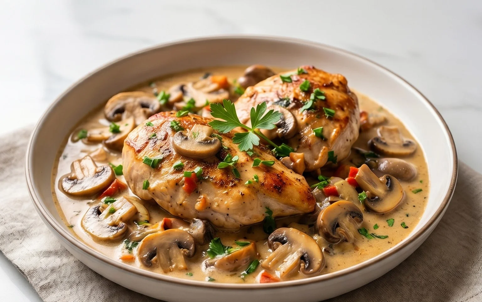 Creamy Mushroom Chicken Recipe