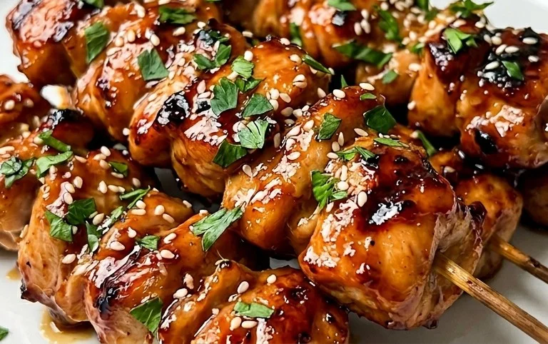 Air Fryer Chicken Skewers (VIDEO)