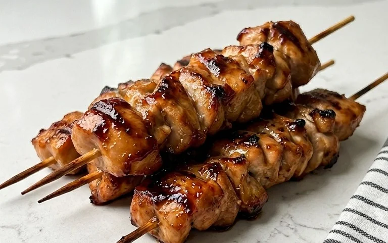 Air Fryer Chicken Skewers (VIDEO)