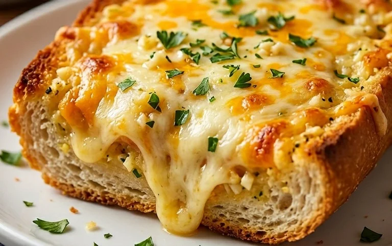 BEST CHEESY GARLIC BREAD RECIPE