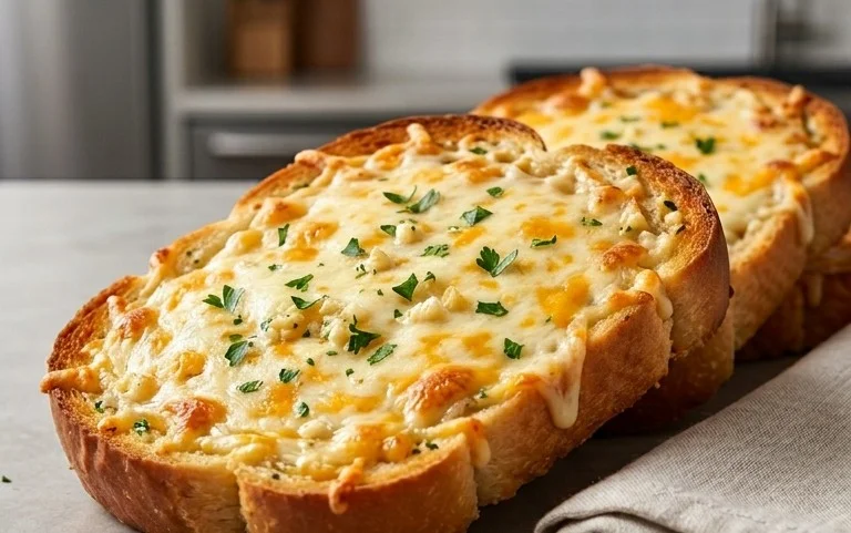 BEST CHEESY GARLIC BREAD RECIPE