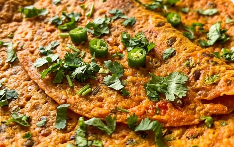 Masoor Dal Chilla | Savory Red Lentil Pancakes