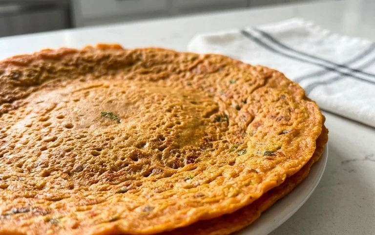 Masoor Dal Chilla | Savory Red Lentil Pancakes