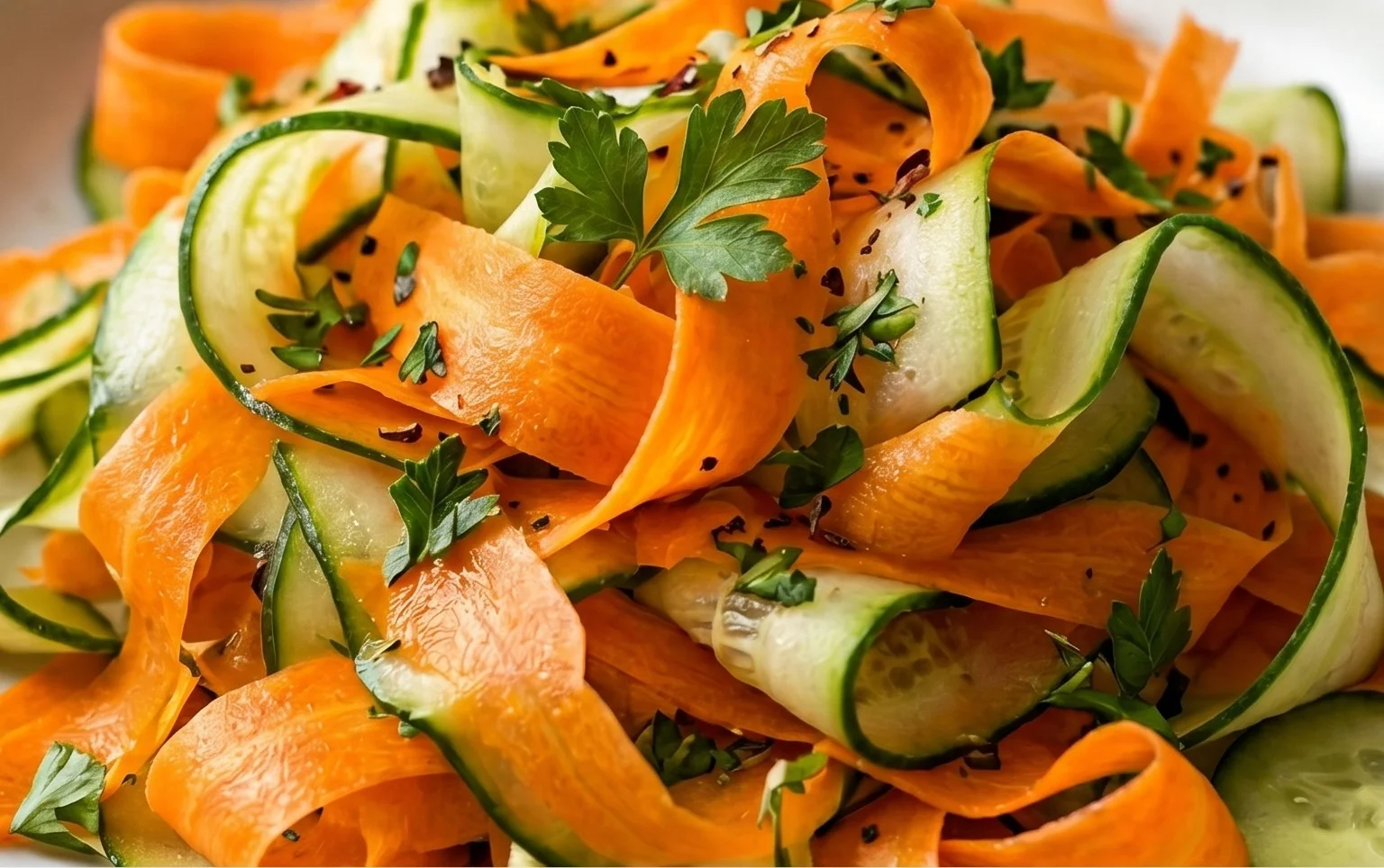 Carrot and Cucumber Ribbon Salad