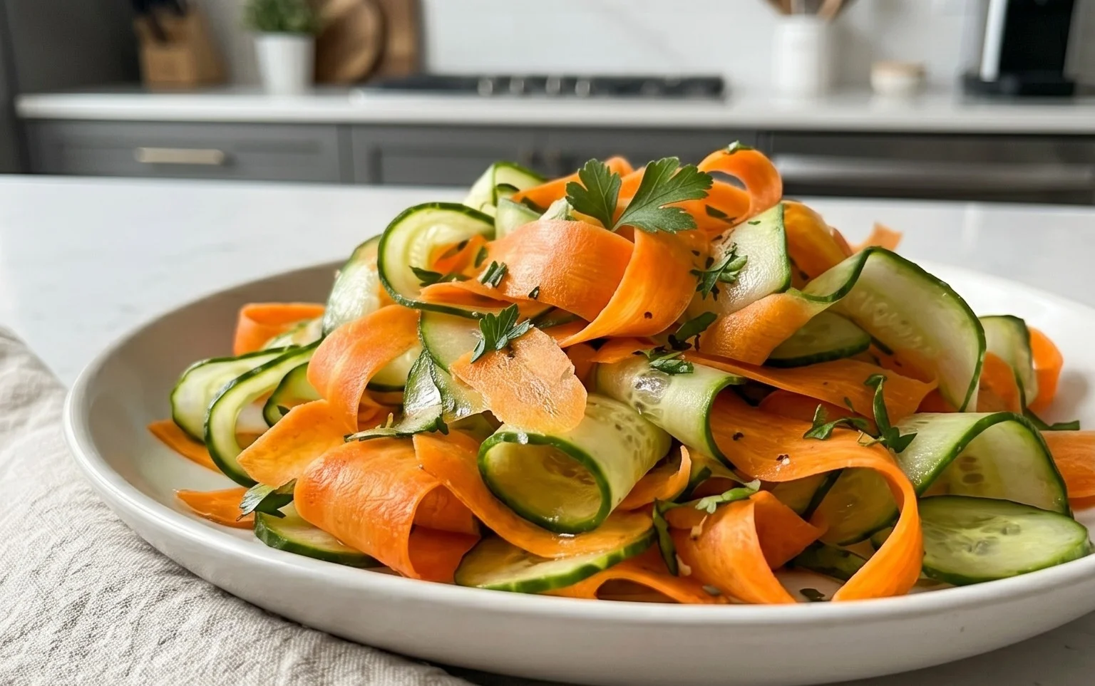 Carrot and Cucumber Ribbon Salad