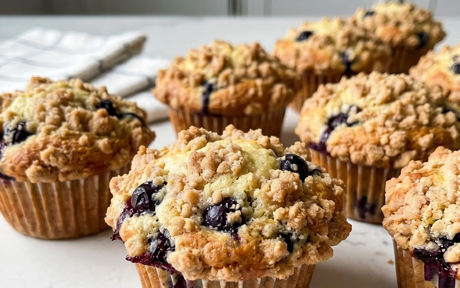 Lemon Blueberry Streusel Muffins