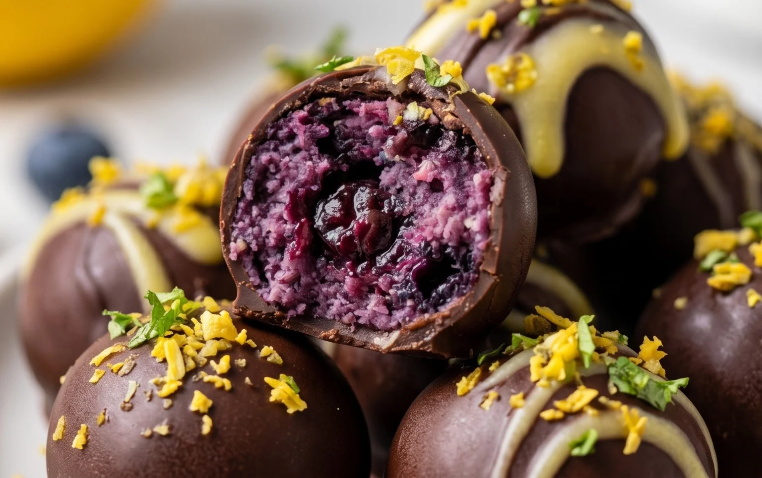 LEMON BLUEBERRY TRUFFLES 