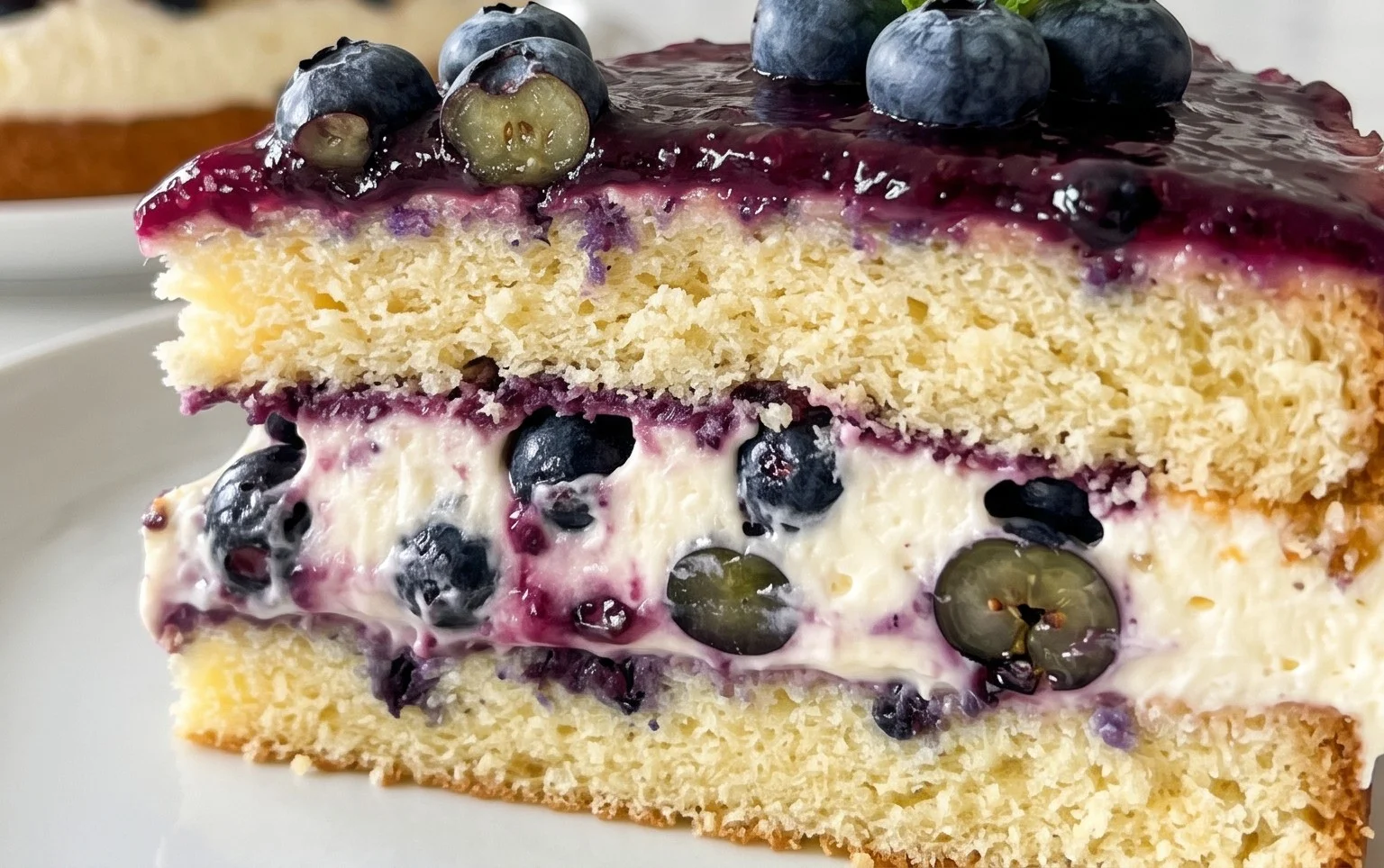 Nova Scotia Blueberry Cream Cake
