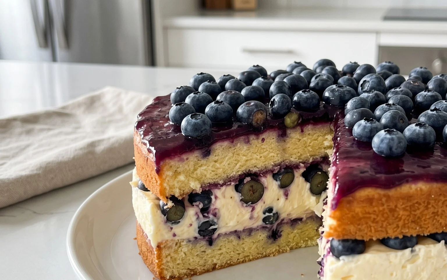 Nova Scotia Blueberry Cream Cake