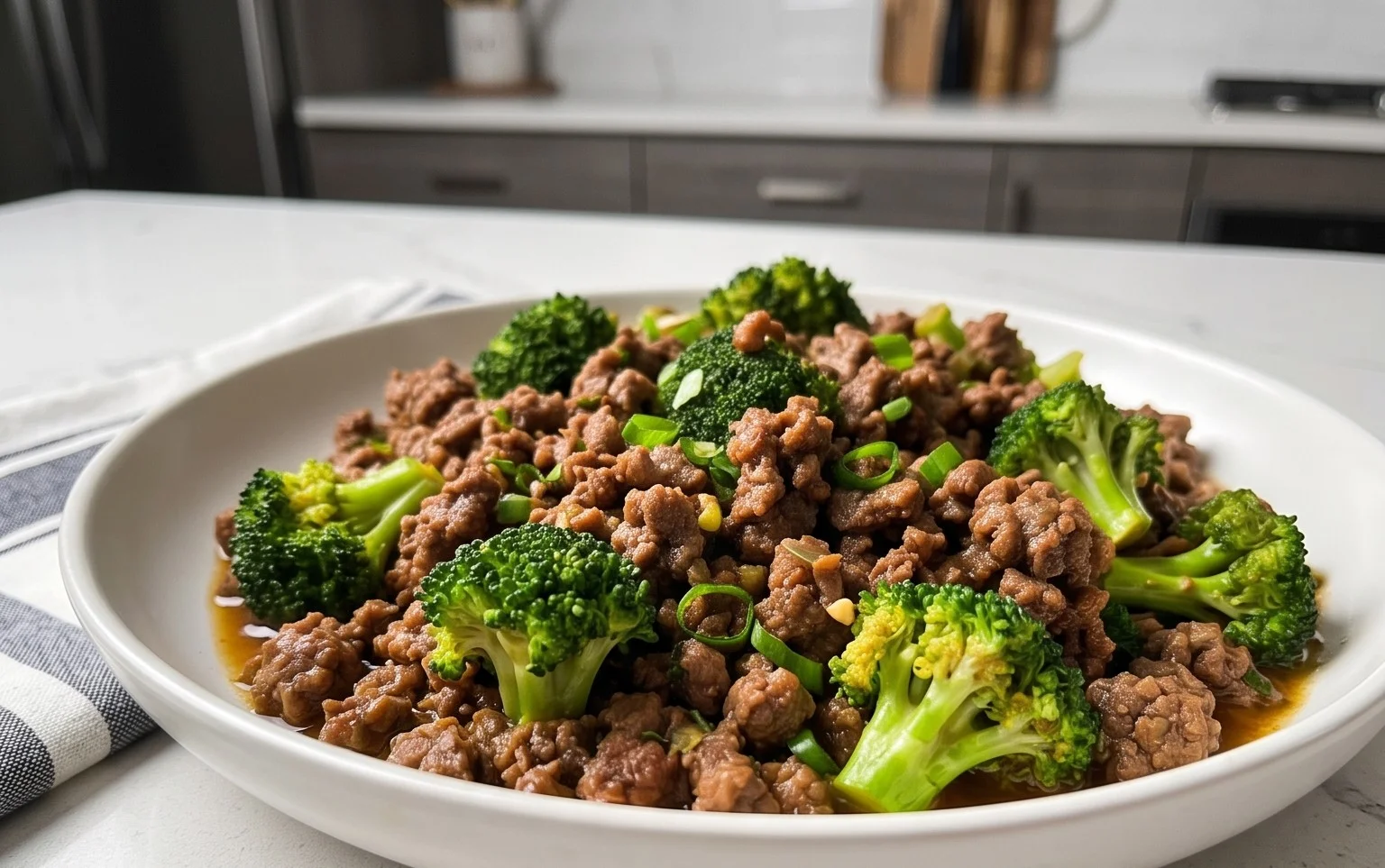 Ground Beef and Broccoli