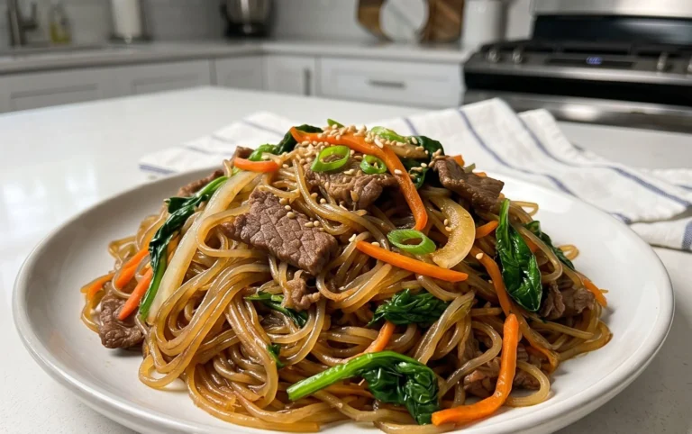 Japchae (Korean Glass Noodle Stir Fry)