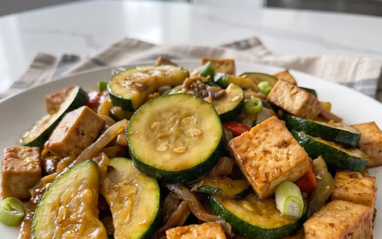 Zucchini Stir Fry With Tofu (Vegan)