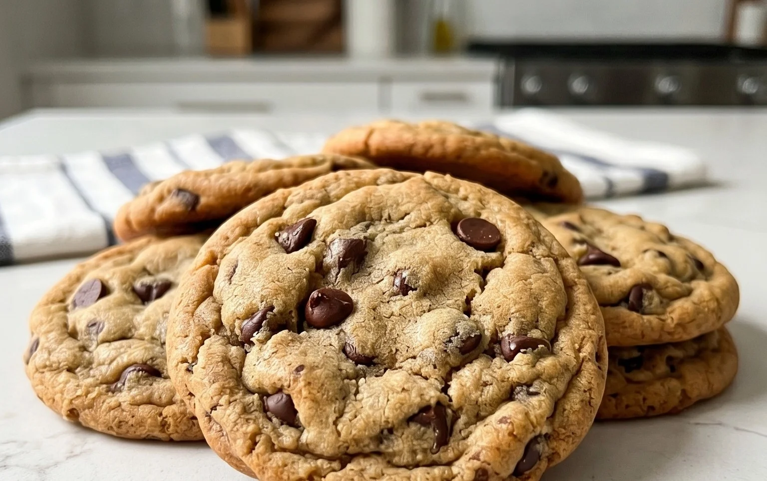 Crispy and Chewy Chocolate Chip Cookies