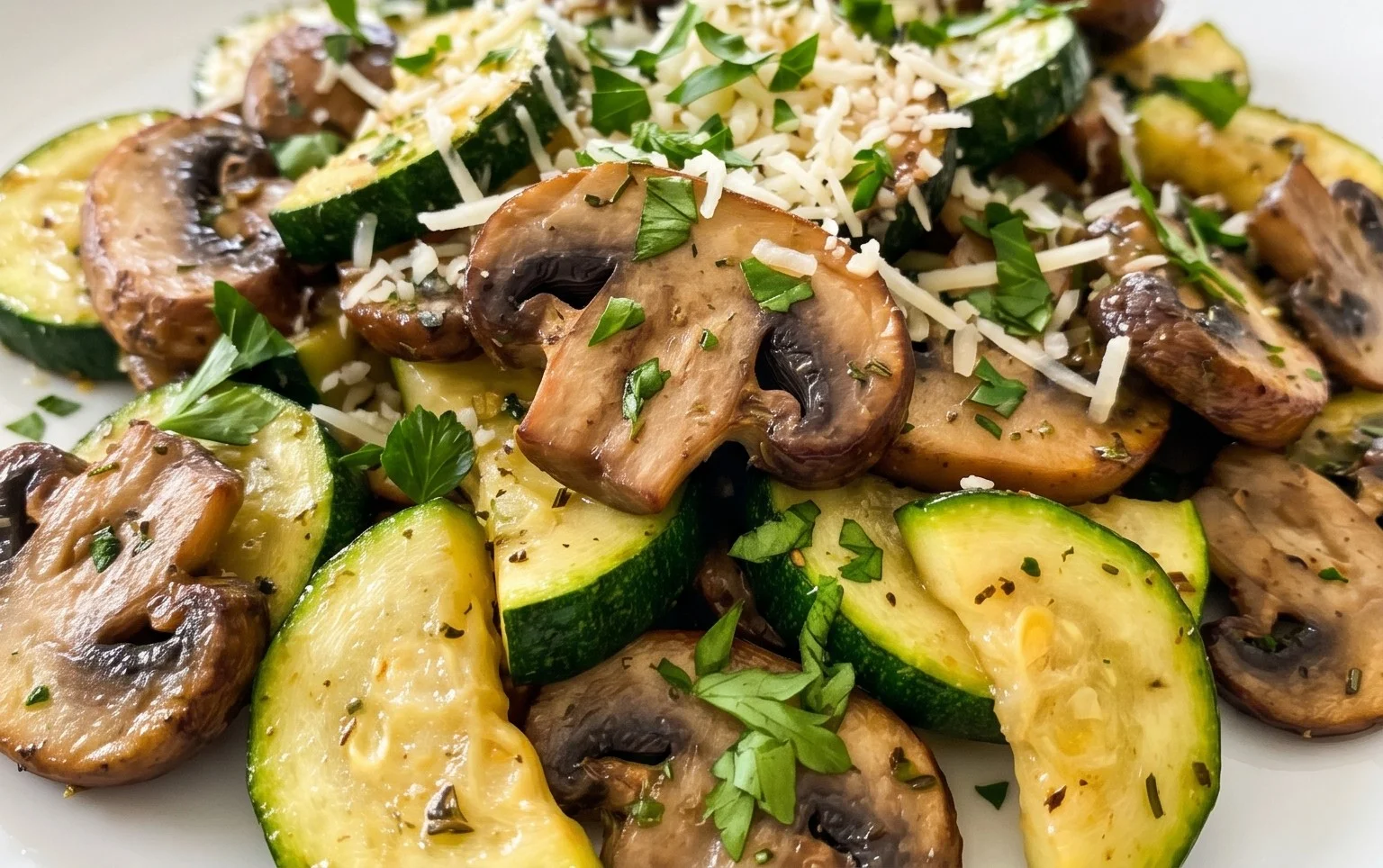 Skillet Zucchini and Mushrooms