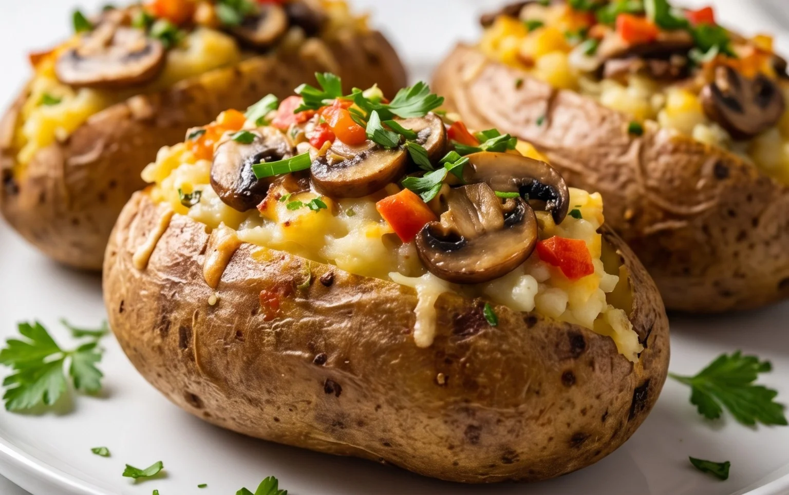 The Ultimate Stuffed Baked Potatoes with Mushrooms