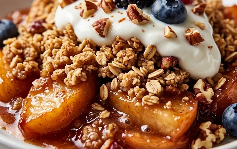 Healthy Breakfast Apple Crum extractble