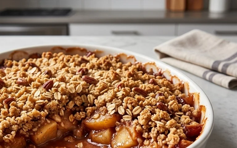 Healthy Breakfast Apple Crum extractble