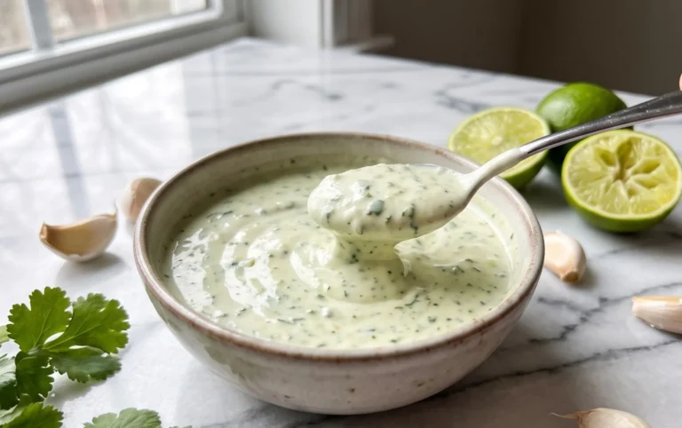 Creamy Garlic Lime Cilantro Sauce