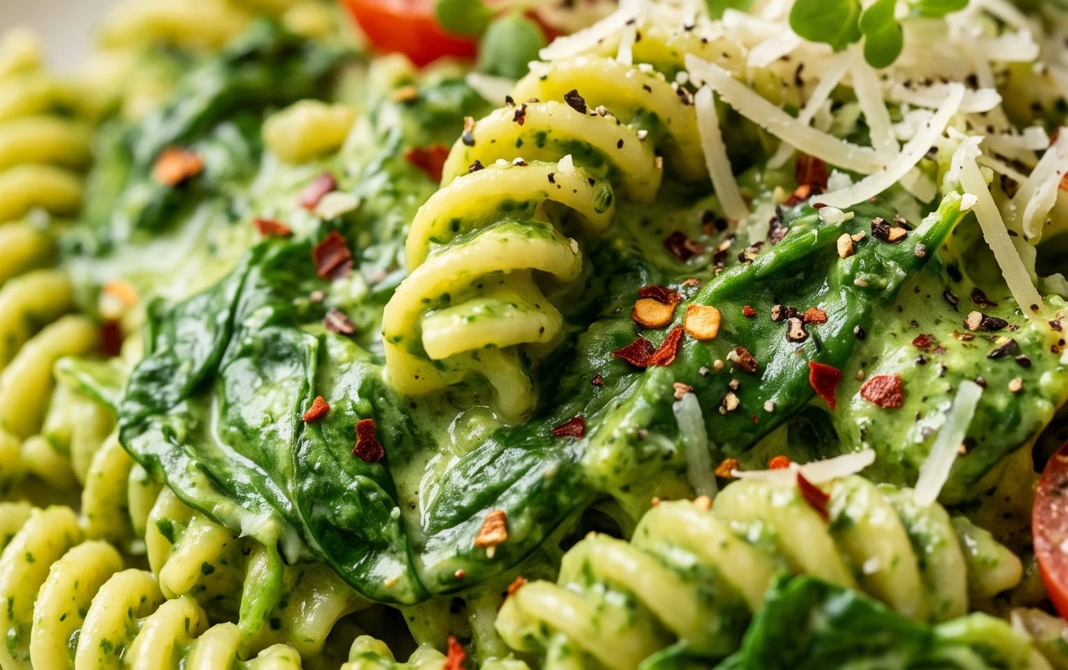 Pasta with Spinach Sauce