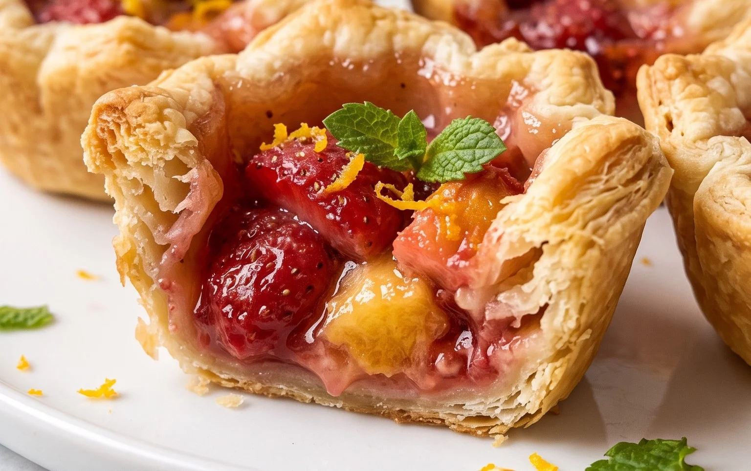 Strawberry Peach Pie Bites