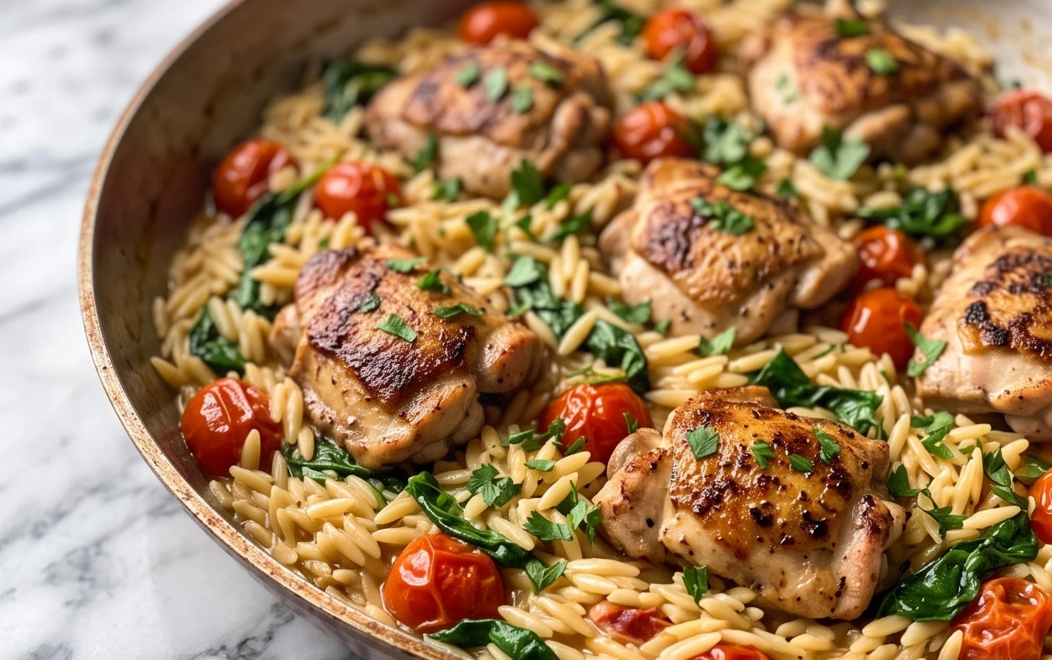 Chicken Orzo (30-Minutes, One-Pan)