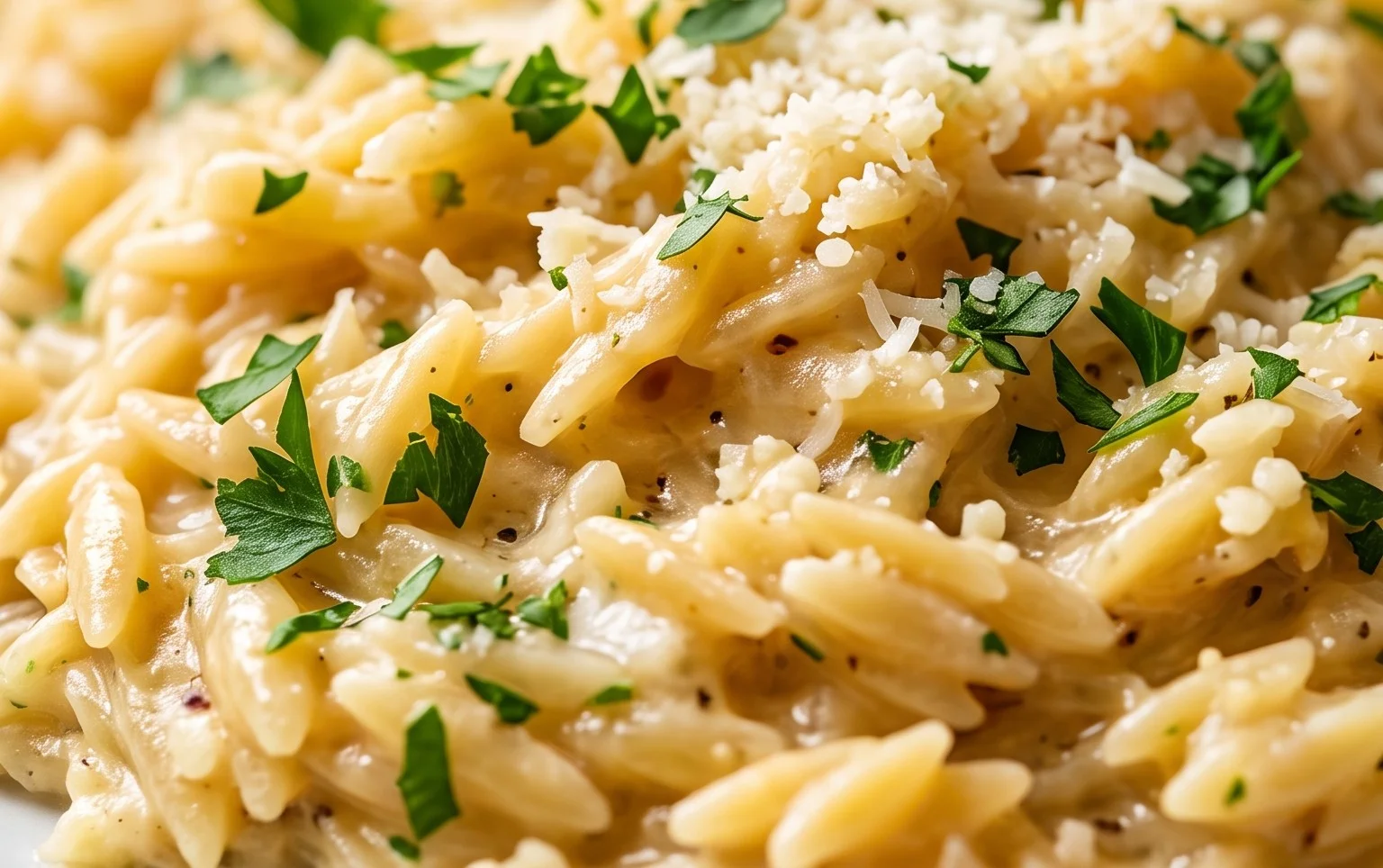 Creamy Garlic Parmesan Orzo