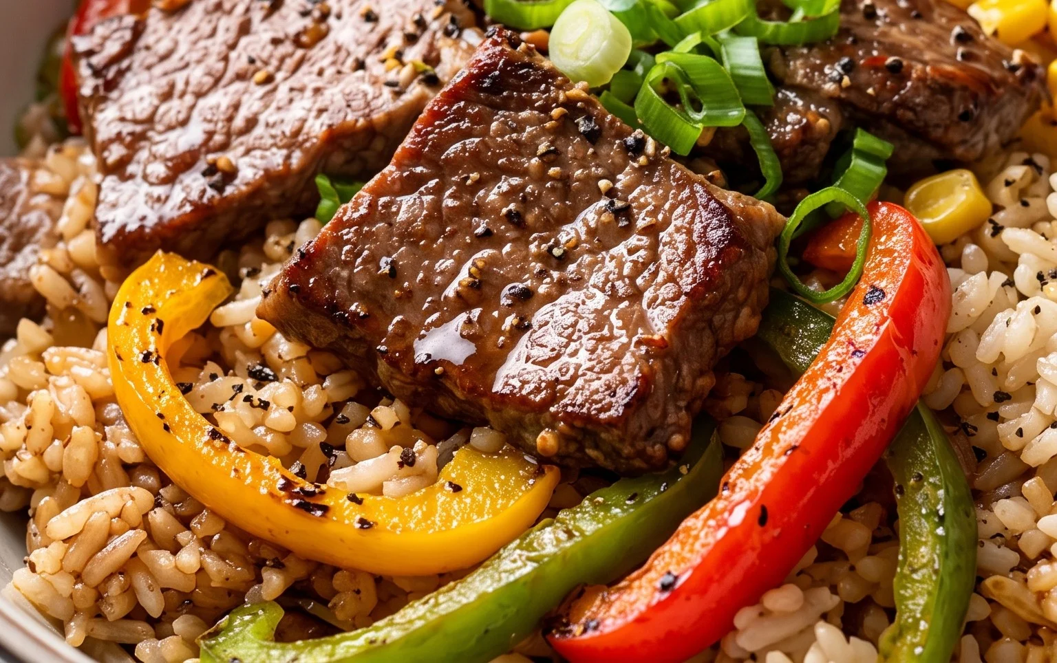 Beef Pepper Rice Bowl is a delicious meal option.
