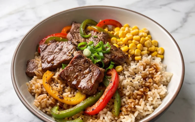 Beef Pepper Rice Bowl is a delicious meal option.
