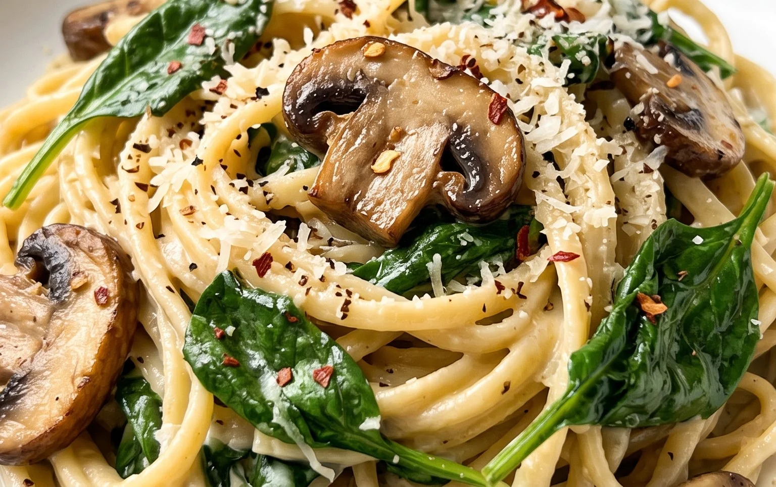 Spinach Mushroom Pasta