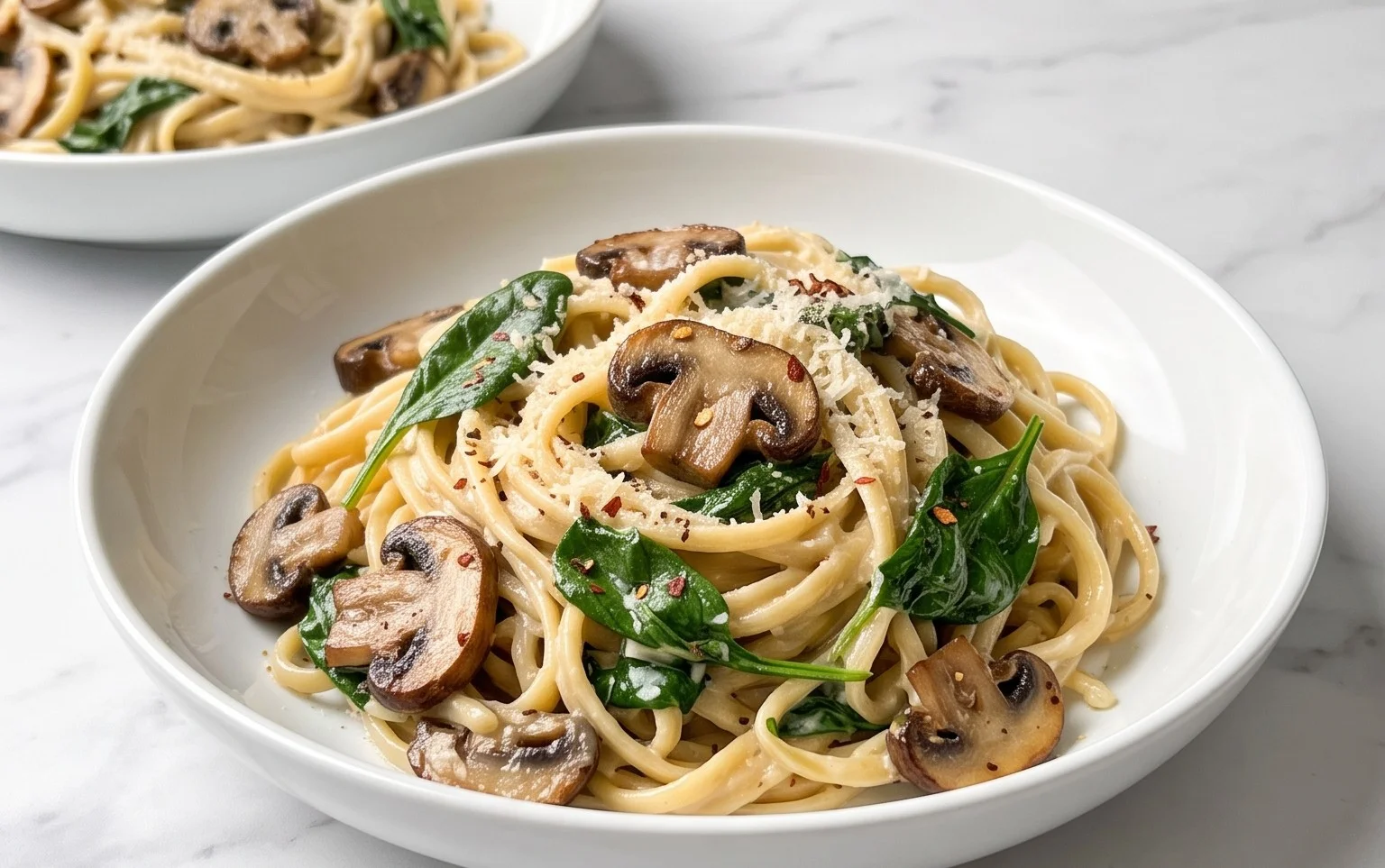 Spinach Mushroom Pasta