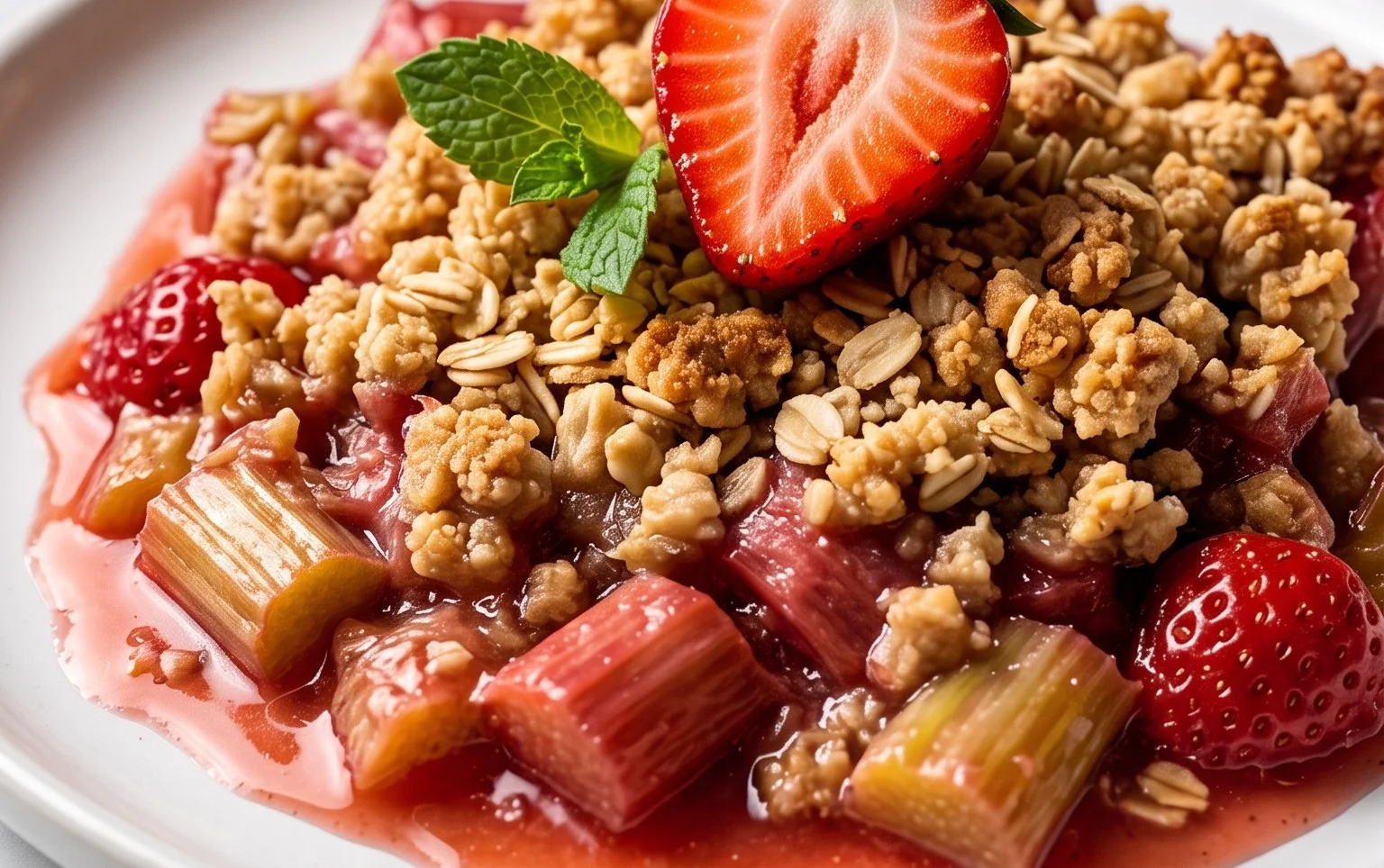 Easy Rhubarb Crisp