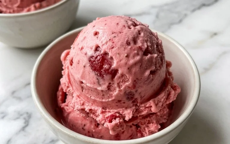 Homemade Strawberry Ice Cream
