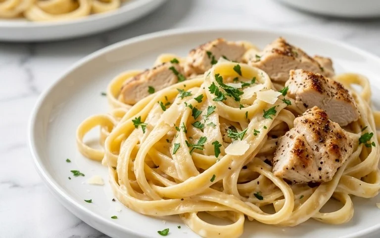 Low Calorie Chicken Alfredo