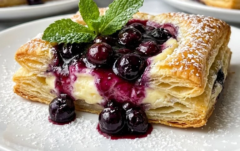Blueberry Cream Cheese Puff Pastry