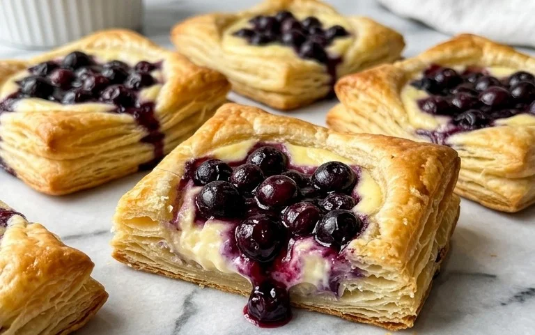 Blueberry Cream Cheese Puff Pastry