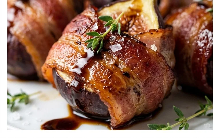 Beef Bacon Wrapped Stuffed Figs