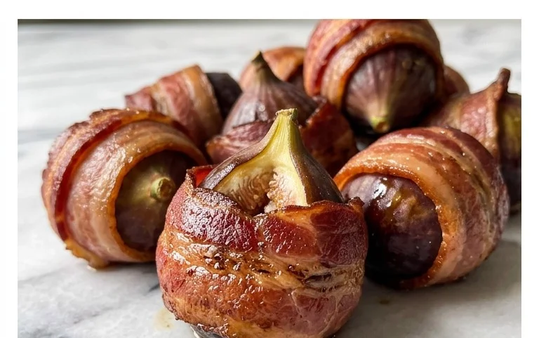 Beef Bacon Wrapped Stuffed Figs