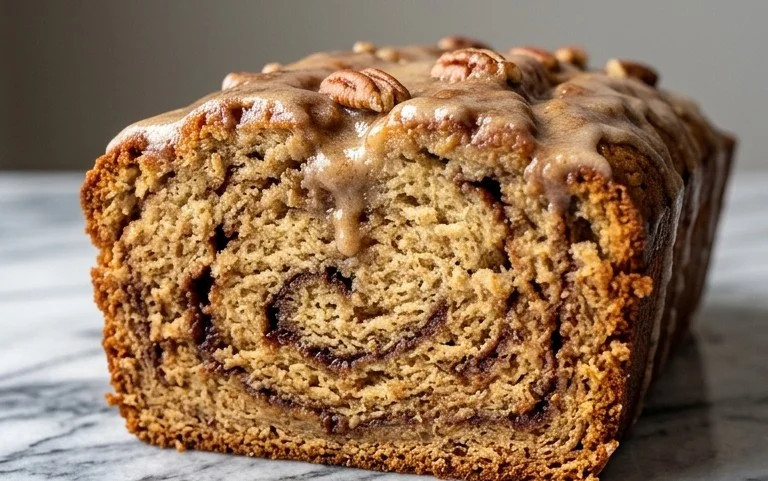 Cinnamon Roll Banana Bread