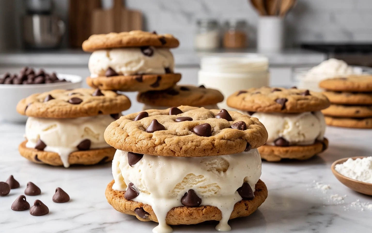 Cookie Ice Cream Sandwiches (Like a Chipwich!)