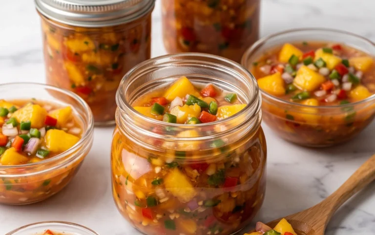 Sweet & Spicy Peach Salsa Canning Recipe