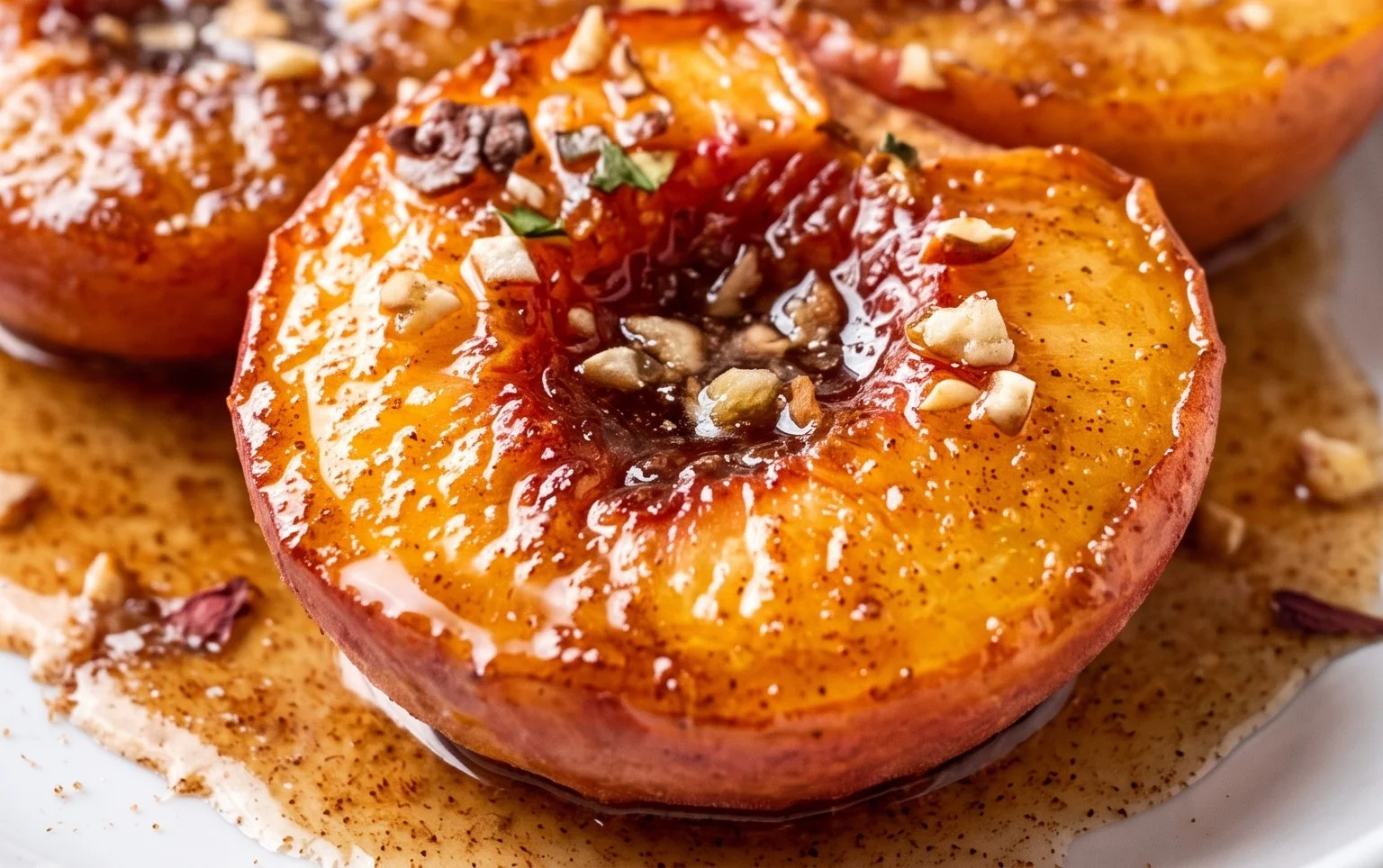 Cinnamon Sugar Baked Peaches