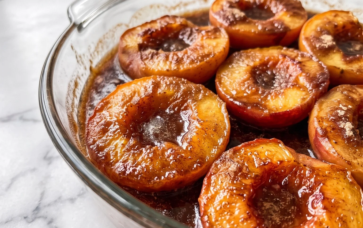 Cinnamon Sugar Baked Peaches