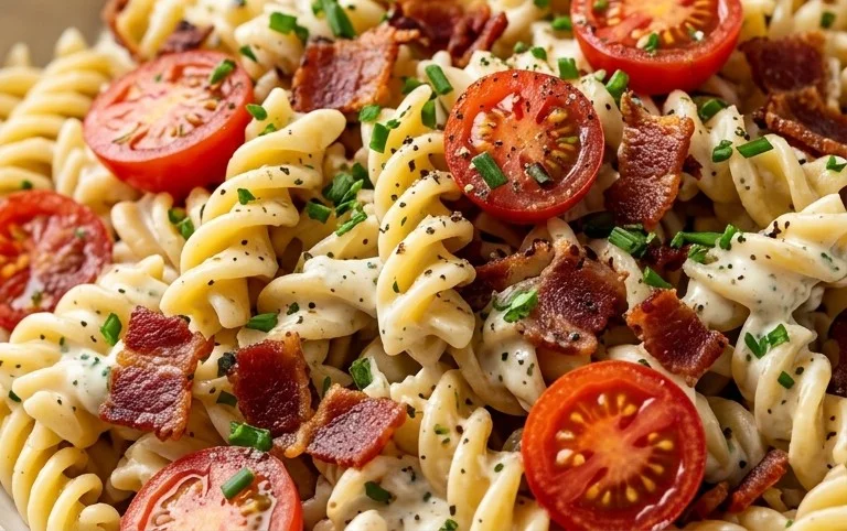 Beef Bacon Ranch Pasta Salad
