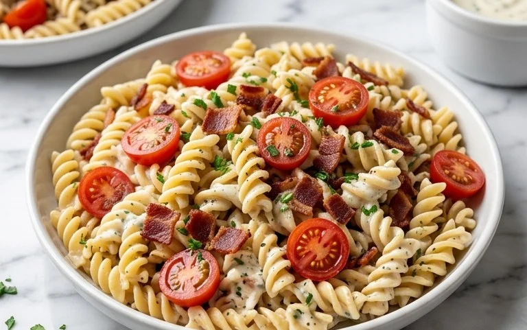 Beef Bacon Ranch Pasta Salad