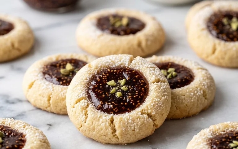 Cardamom Fig Thumbprint Cookies